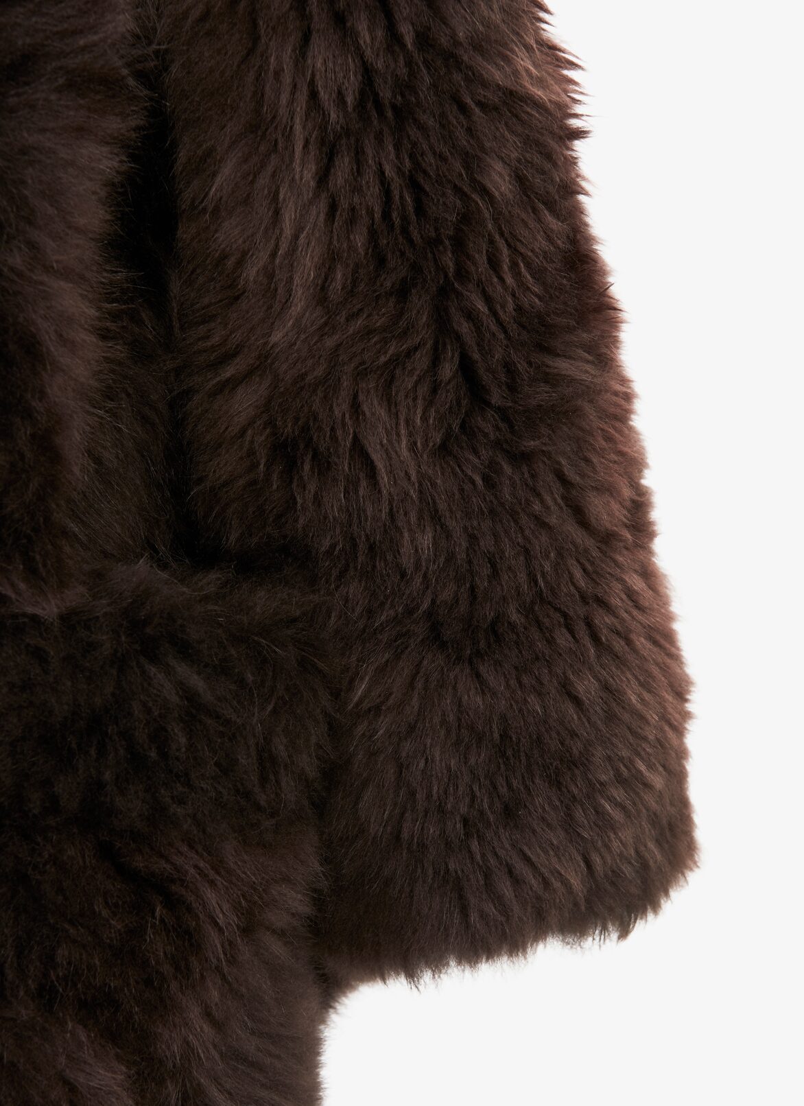 COAT MERINOS PLUME CHOCOLATE ALAÏA CHOCOLATE COAT MERINOS PLUME CHOCOLATE